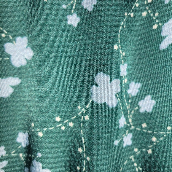 Wyse London shira blossom ditsy floral satin long sleeve maxi dress green 6 - Picture 8 of 14